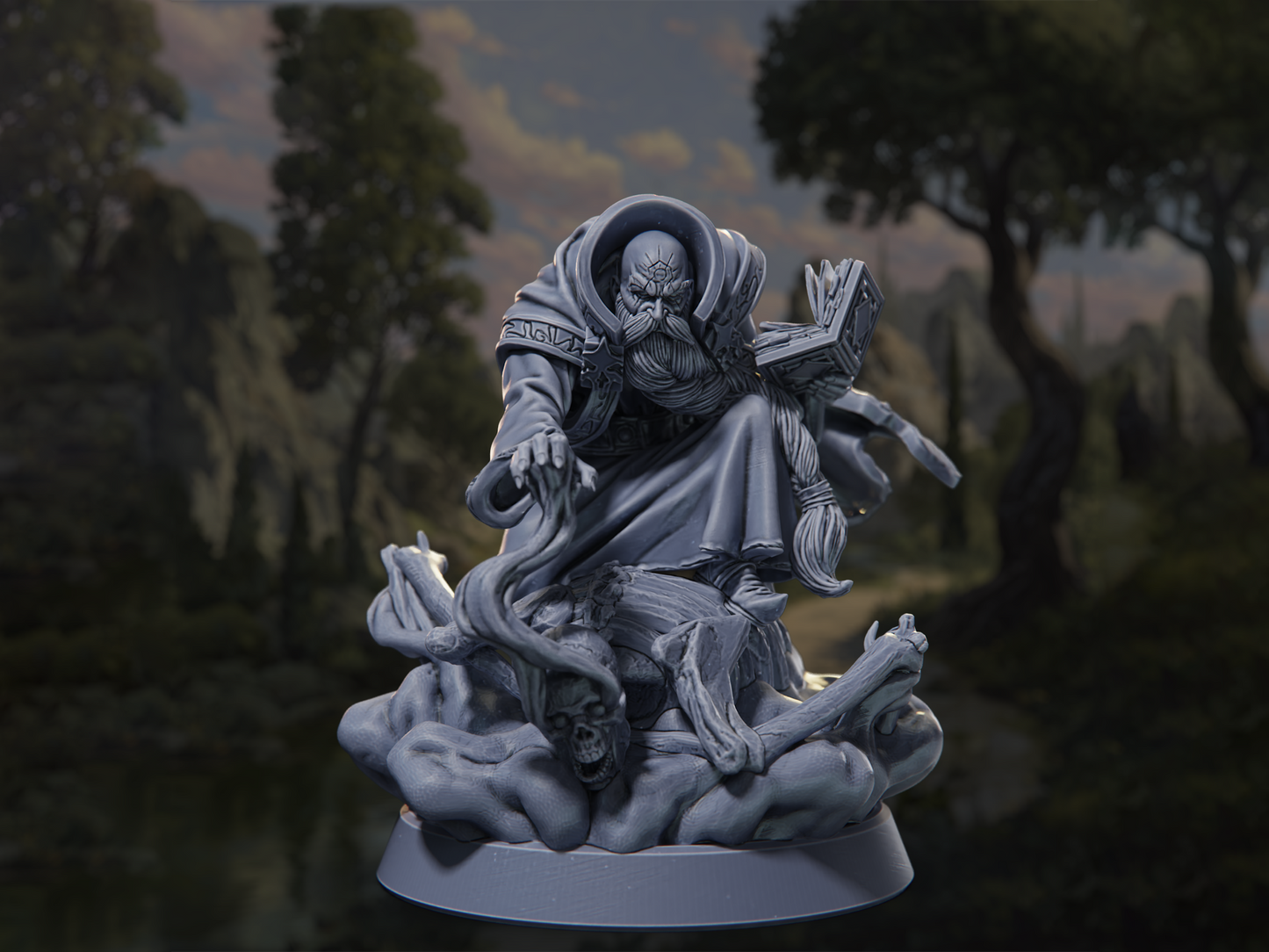 Grathor, the Death Bender - (HERO) - In the Belly of the Serpent - Highly Detailed Resin 8k 3D Printed Miniature