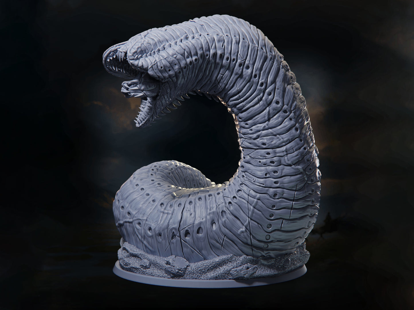 Purple Worm - Warriors of the Steppes - Highly Detailed Resin 8k 3D Printed Miniature