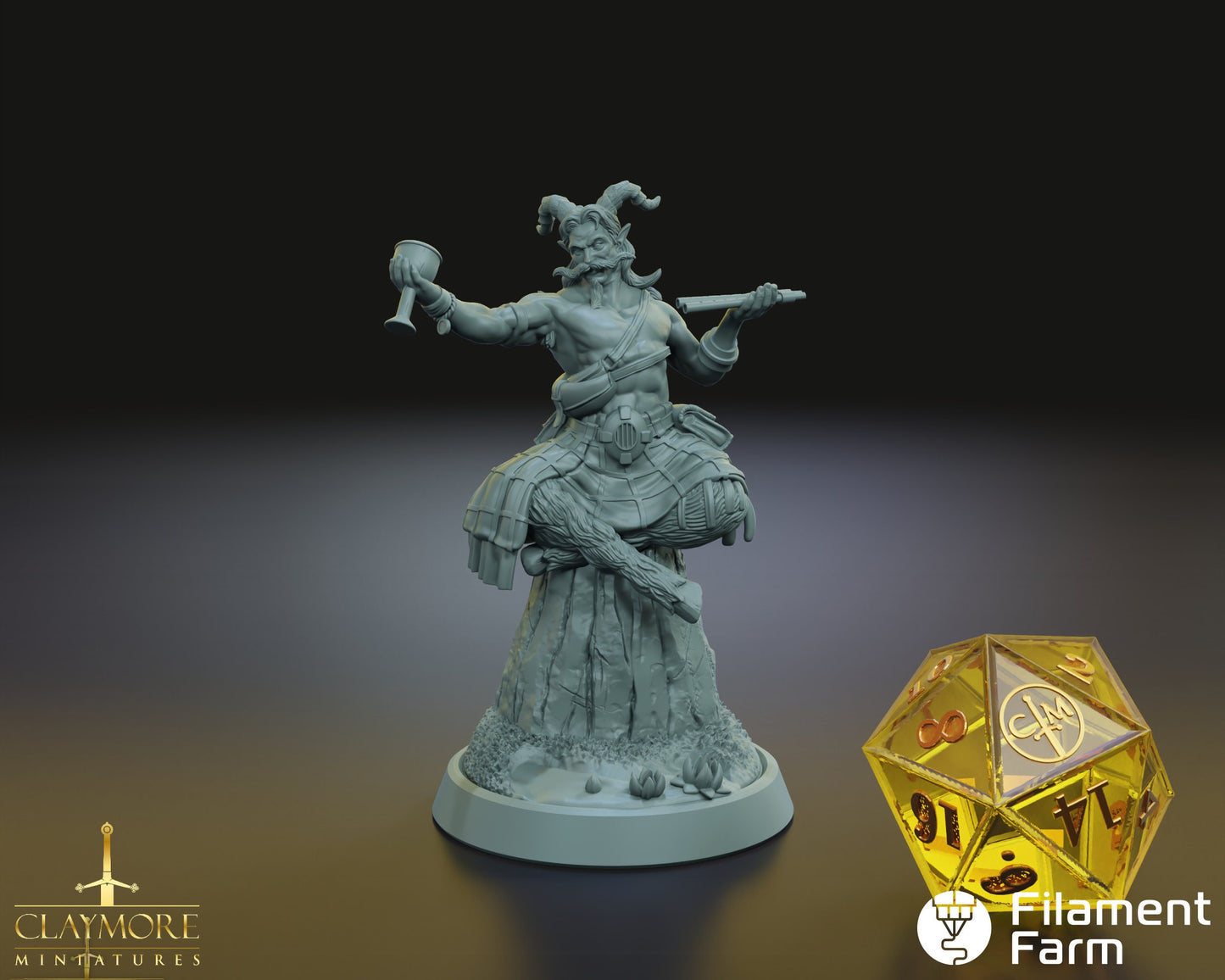 Satyr - Heroes Above, Hades Below - Highly Detailed Resin 3D Printed Miniature