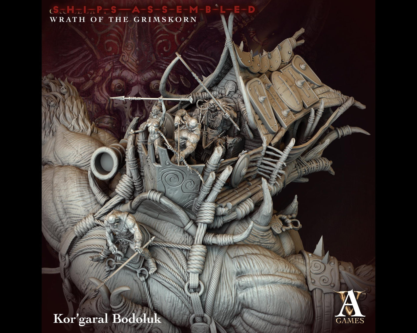 Kor'Garal Bodoluk - Wrath of the Grimskorn - Highly Detailed Resin 8k 3D Printed Miniature