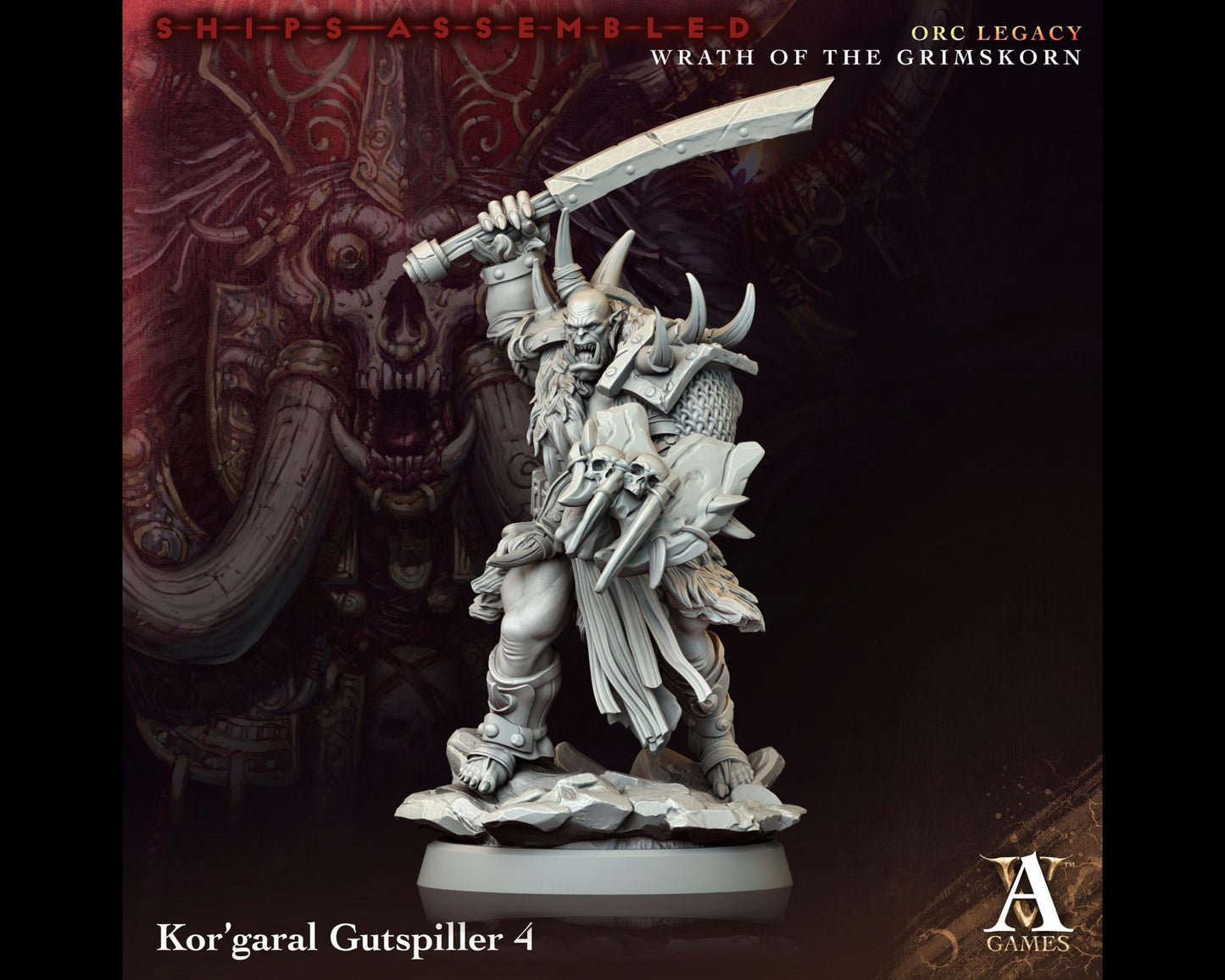 Kor'garal Gutspiller 4 - Wrath of the Grimskorn - Highly Detailed Resin 8k 3D Printed Miniature