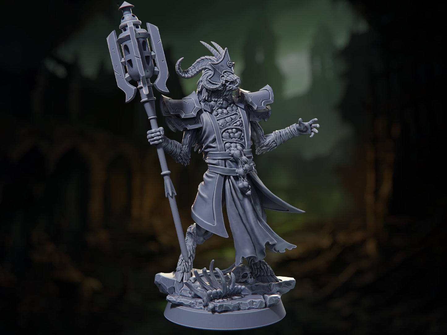 Plague Lord - Death by Plague - Highly Detailed Resin 8k 3D Printed Miniature