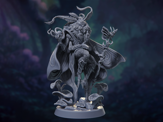 Mothfolk Spellcaster - The Silk Dynasty - Highly Detailed Resin 8k 3D Printed Miniature