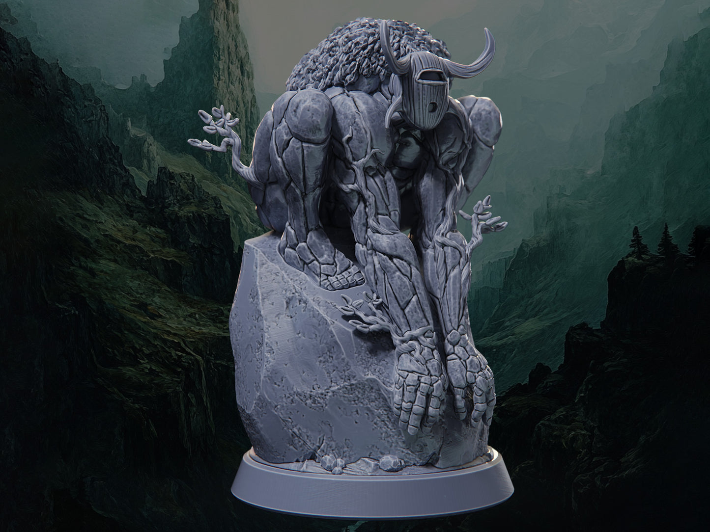 Spirit of the Mountain - The Blackspire Peak - Highly Detailed Resin 8k 3D Printed Miniature