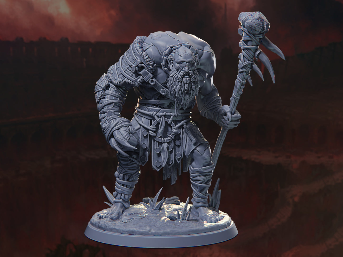 Cyclops Gladiator - The Blood Arena - Highly Detailed Resin 8k 3D Printed Miniature