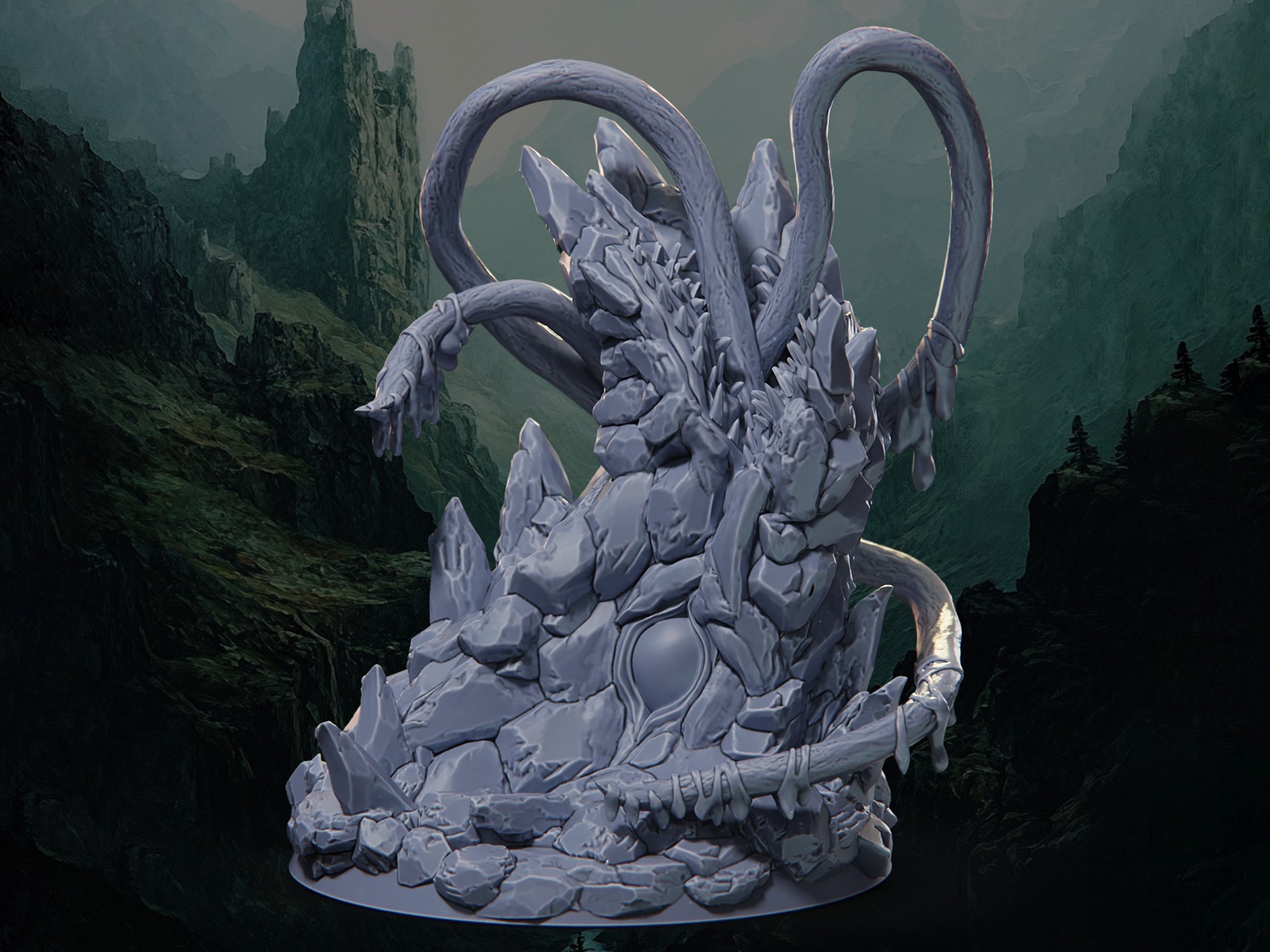 Roper - The Blackspire Peak - Highly Detailed Resin 8k 3D Printed Miniature