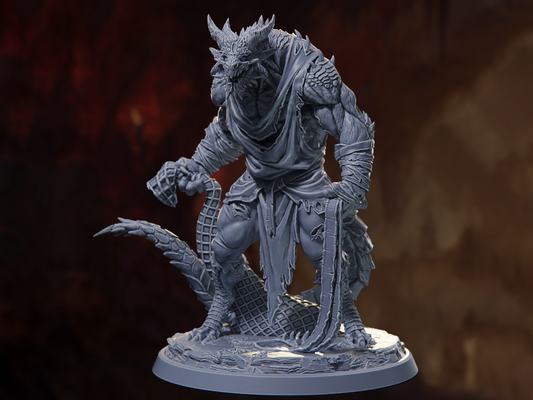Dragonspawn Slaver - A Clutch of Hope - Highly Detailed Resin 8k 3D Printed Miniature