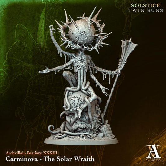 Carminova - The Solar Wraith - Twin Suns - Highly Detailed Resin 8k 3D Printed Miniature
