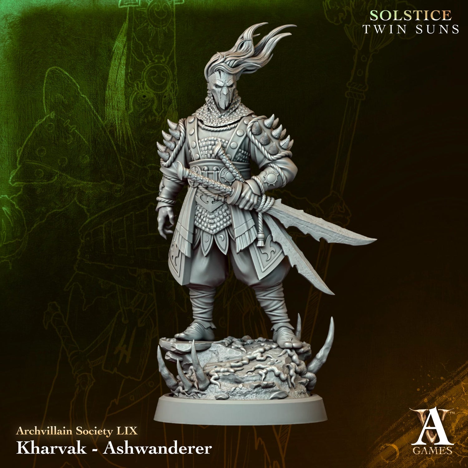 Kharvak, Ashwanderer - Twin Suns - Highly Detailed Resin 8k 3D Printed Miniature