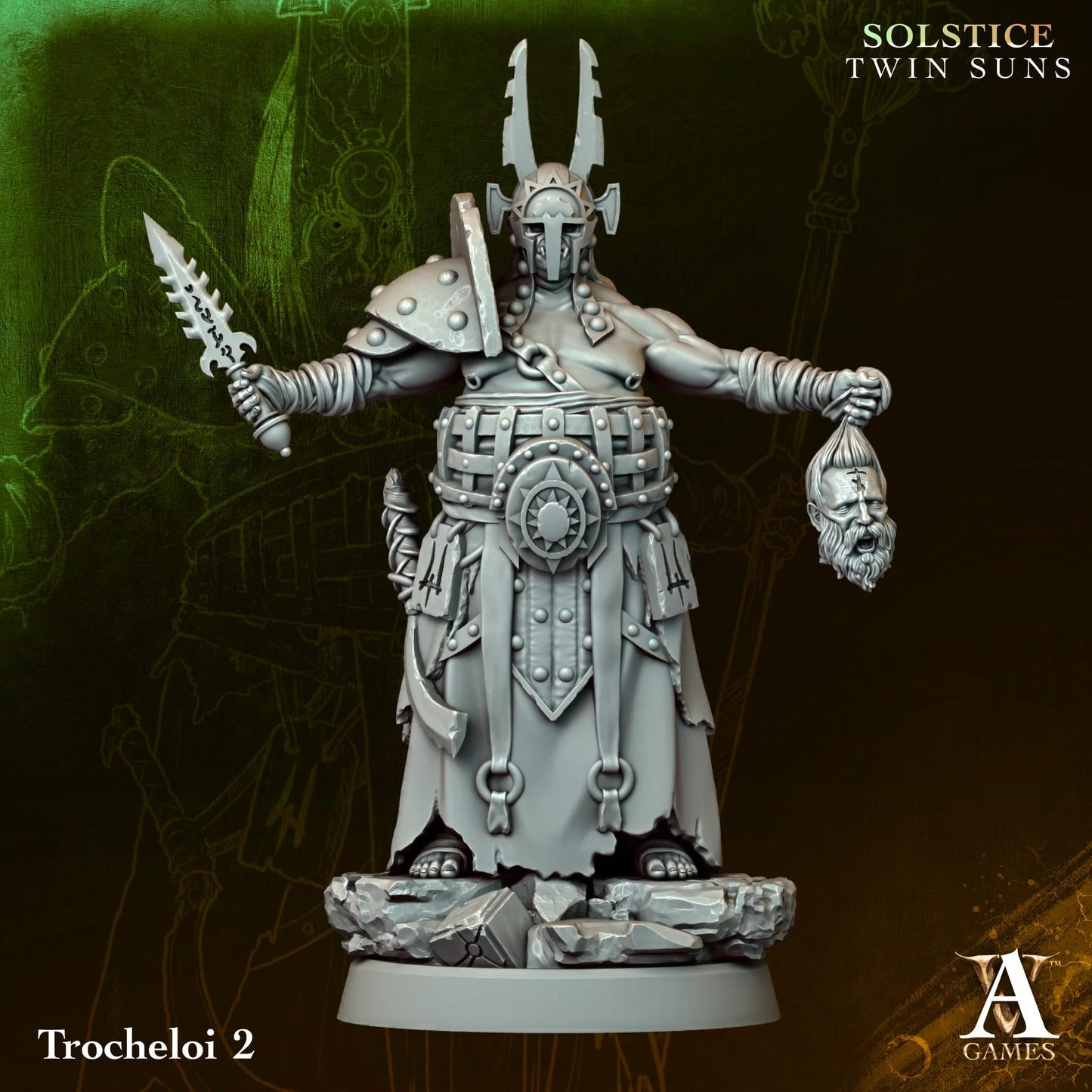 Trocheloi 02 - Twin Suns - Highly Detailed Resin 8k 3D Printed Miniature