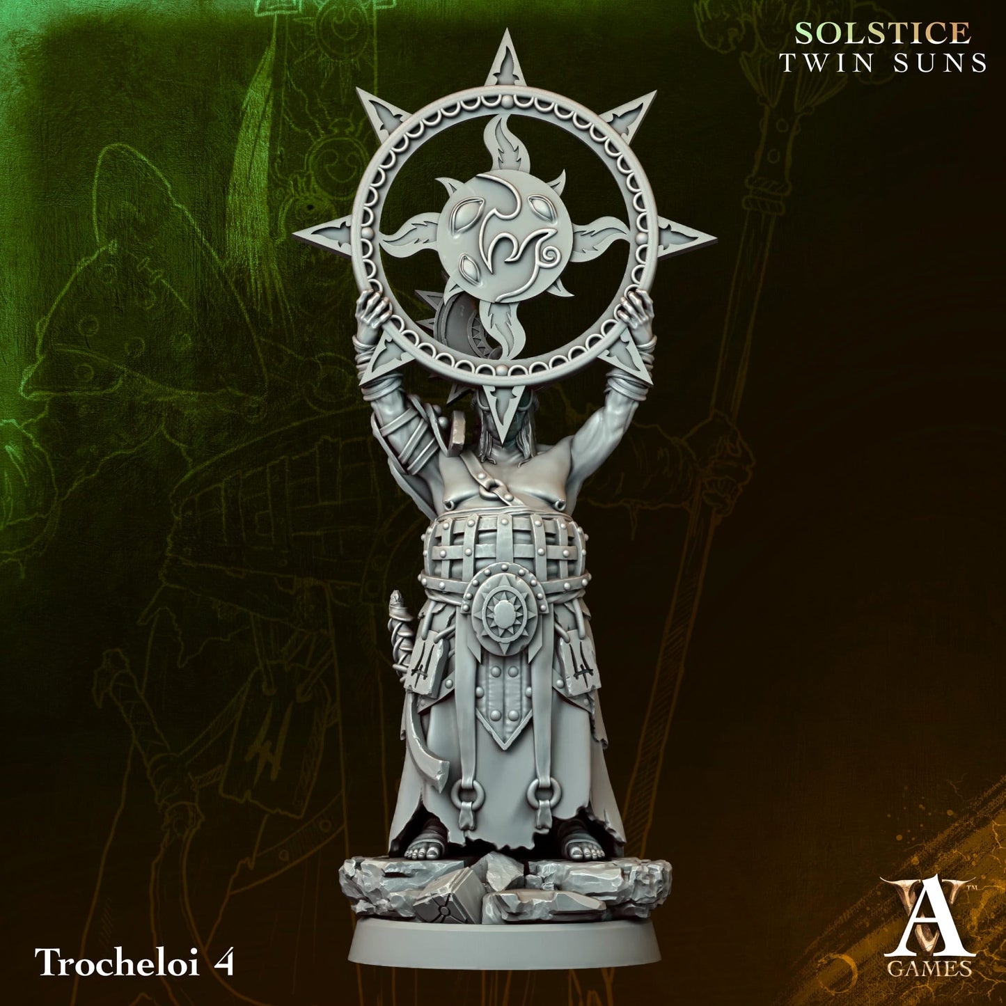 Trocheloi 04 - Twin Suns - Highly Detailed Resin 8k 3D Printed Miniature