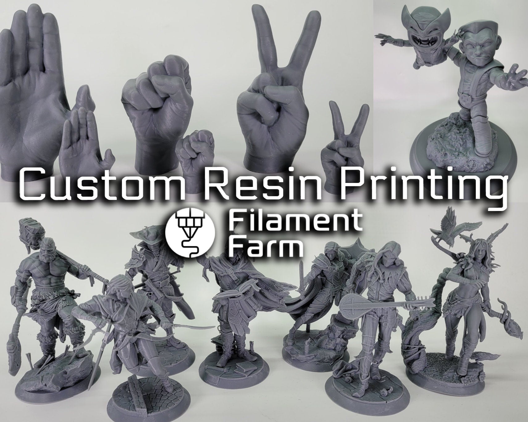 Custom Resin 3D Printing (Contact for quote!)
