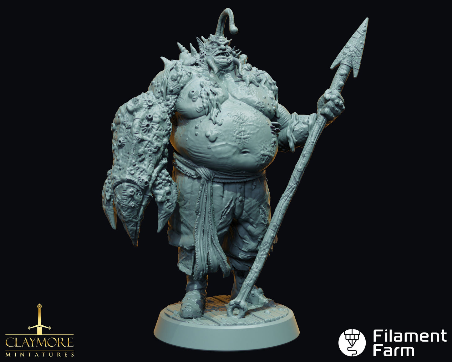 Drowned Brute - Curse of the Drowned Crew - Highly Detailed Resin 3D Printed Miniature