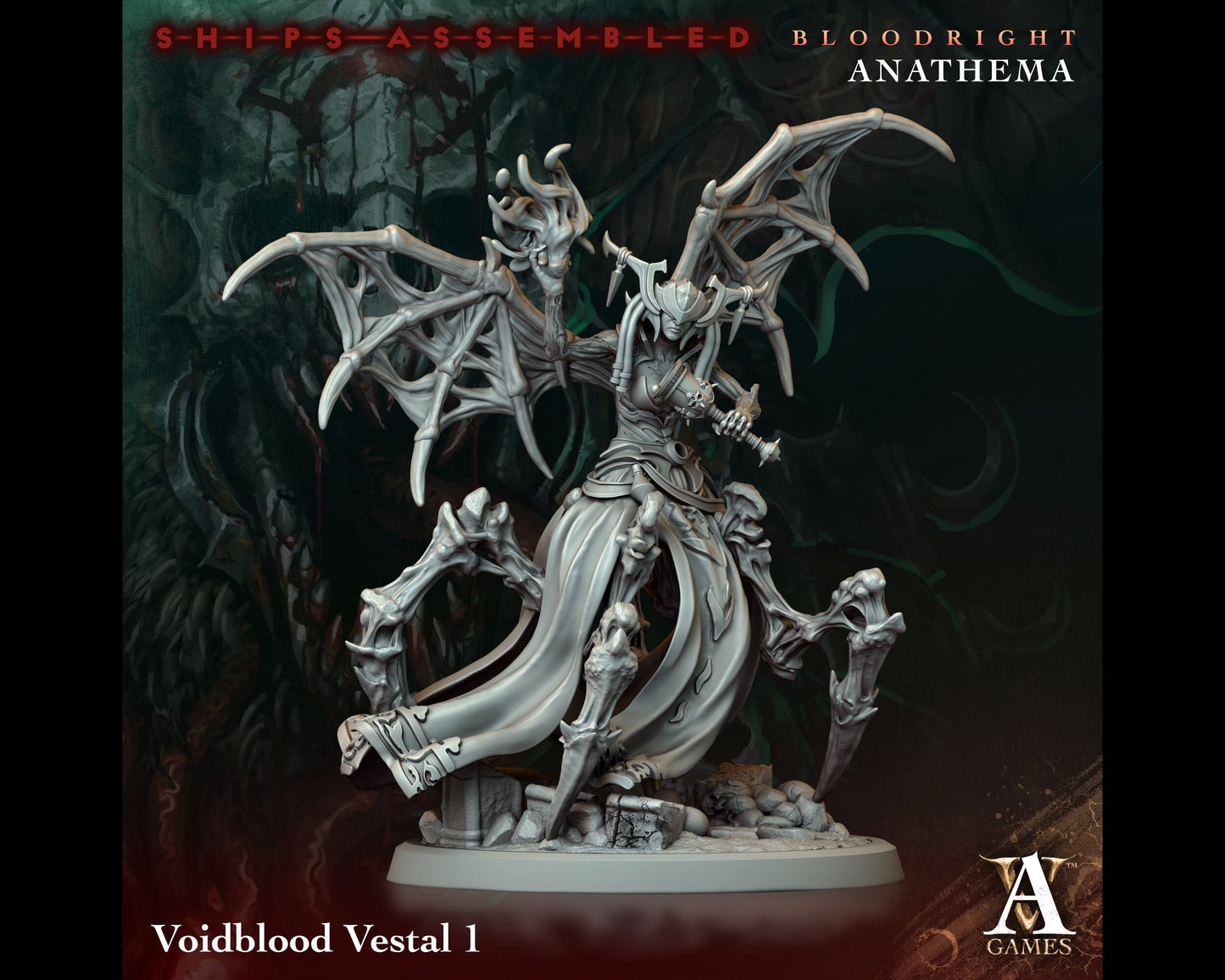 Vestial 1 - Bloodright Anathema - Highly Detailed Resin 8k 3D Printed Miniature