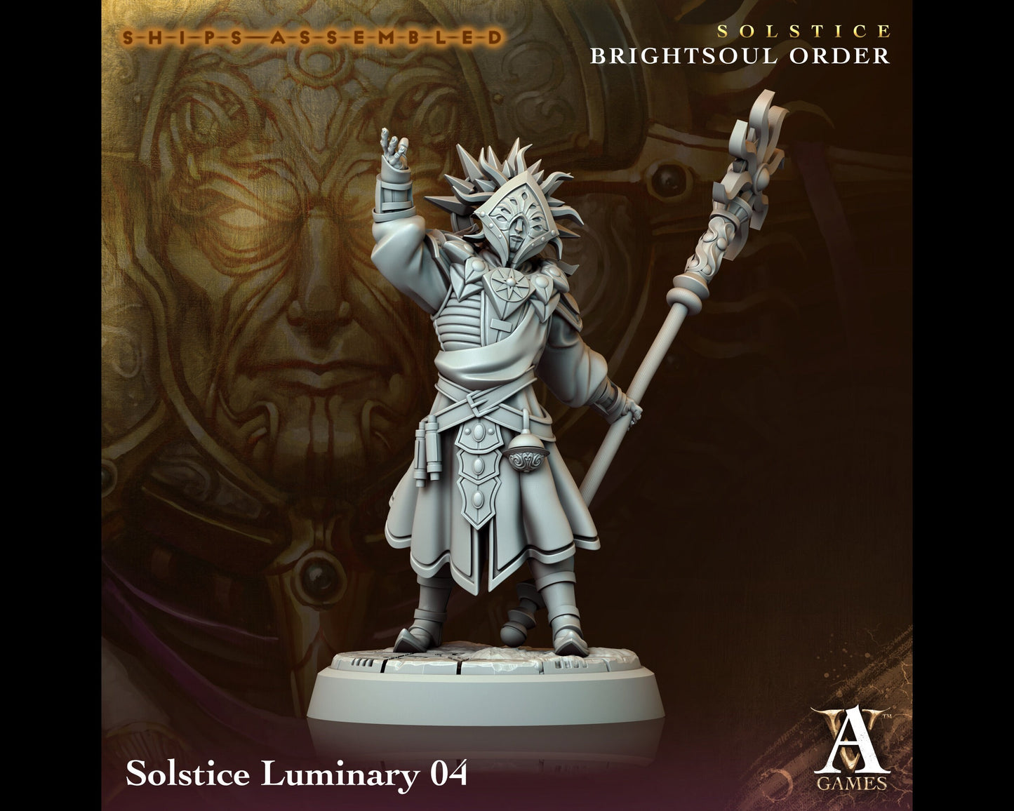Solstice Luminary 4 - Brightsoul Order - Highly Detailed Resin 8k 3D Printed Miniature