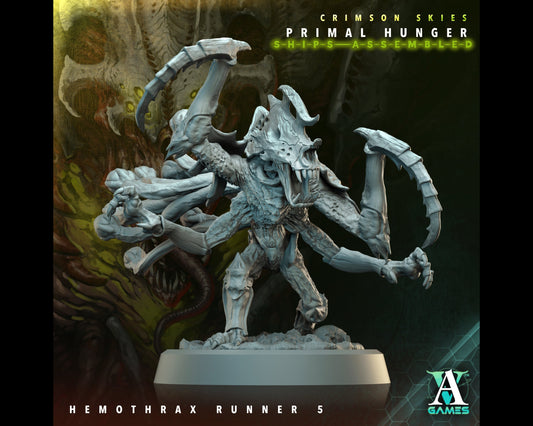 Hemothrax Runner 5 - Primal Hunger - Highly Detailed Resin 8k 3D Printed Miniature