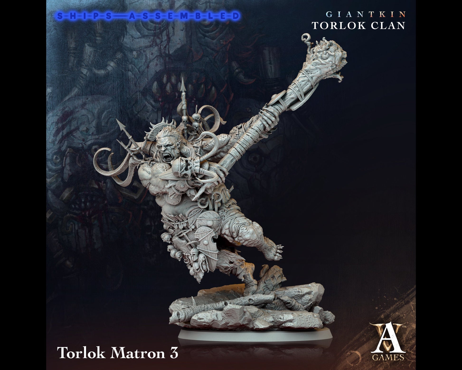 Torlock Matron 3 - Giant Kin, Torlock Clan- Highly Detailed Resin 8k 3D Printed Miniature