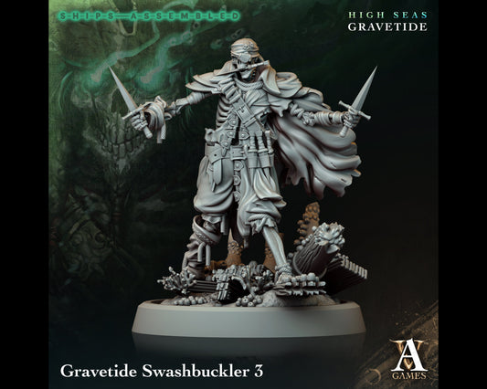 Swashbuckler 3 - High Seas: Gravetide- Highly Detailed Resin 8k 3D Printed Miniature