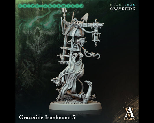 Ironbound 3 - High Seas: Gravetide- Highly Detailed Resin 8k 3D Printed Miniature