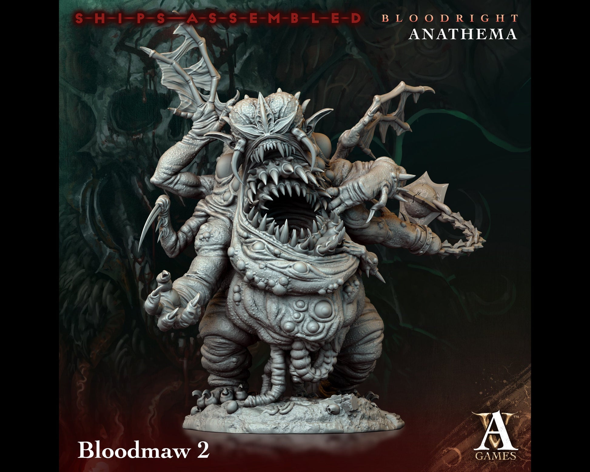 Bloodmaw 2 - Bloodright Anathema - Highly Detailed Resin 8k 3D Printed Miniature