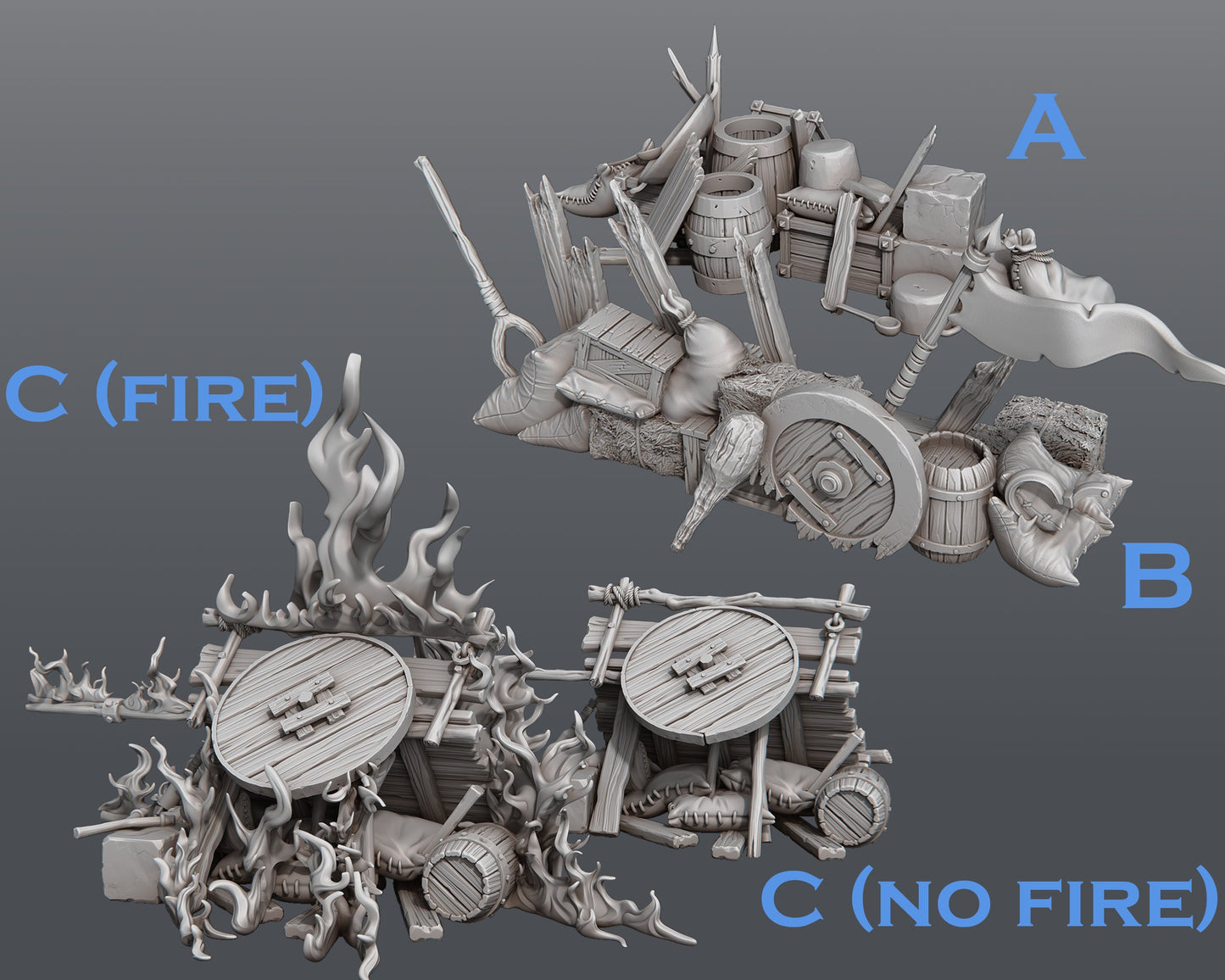 Town Riot Set- Highly Detailed Resin 8k 3D Printed Miniature