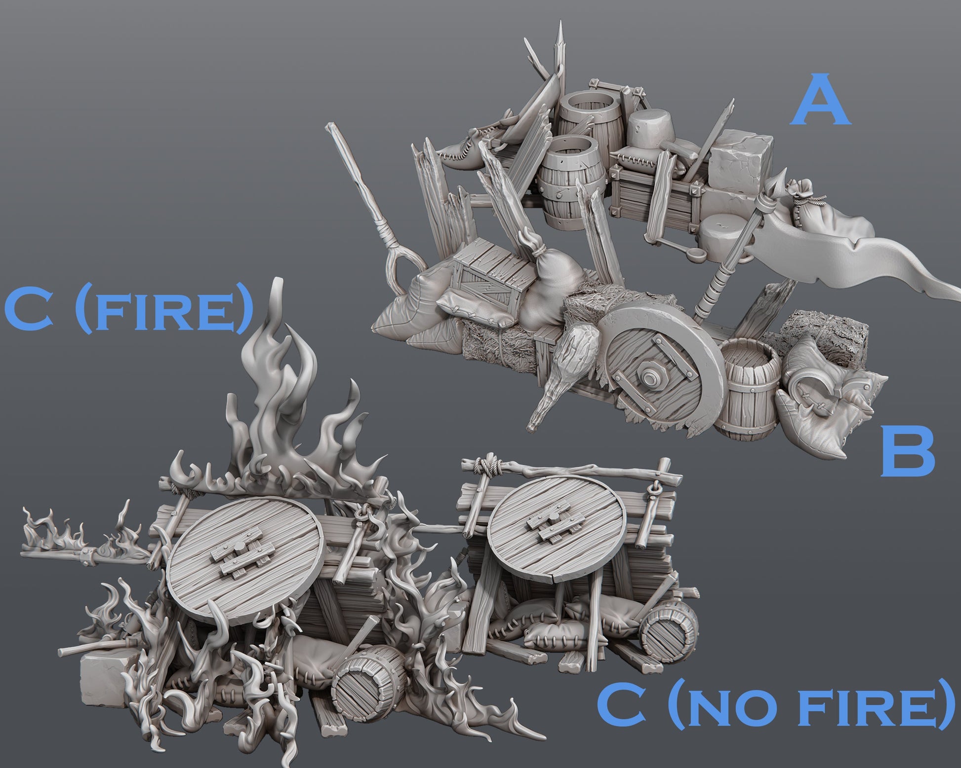 Town Riot Set- Highly Detailed Resin 8k 3D Printed Miniature