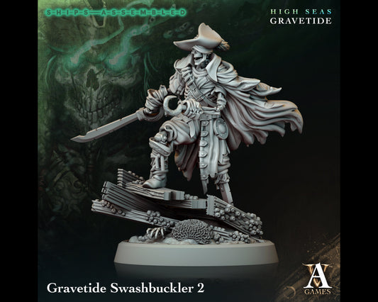 Swashbuckler 2 - High Seas: Gravetide- Highly Detailed Resin 8k 3D Printed Miniature