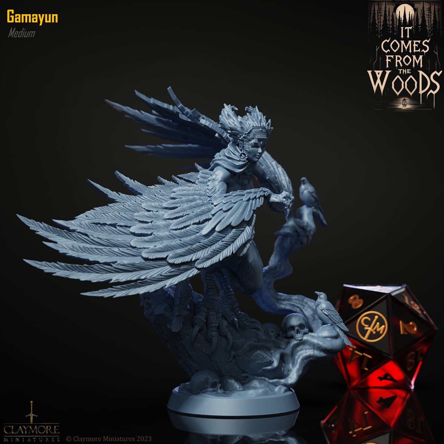 Gamayun - It Comes From The Woods - Highly Detailed Resin 8k 3D Printed Miniature