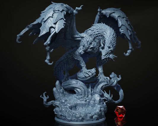 River Dragon - It Comes From The Woods - Highly Detailed Resin 8k 3D Printed Miniature