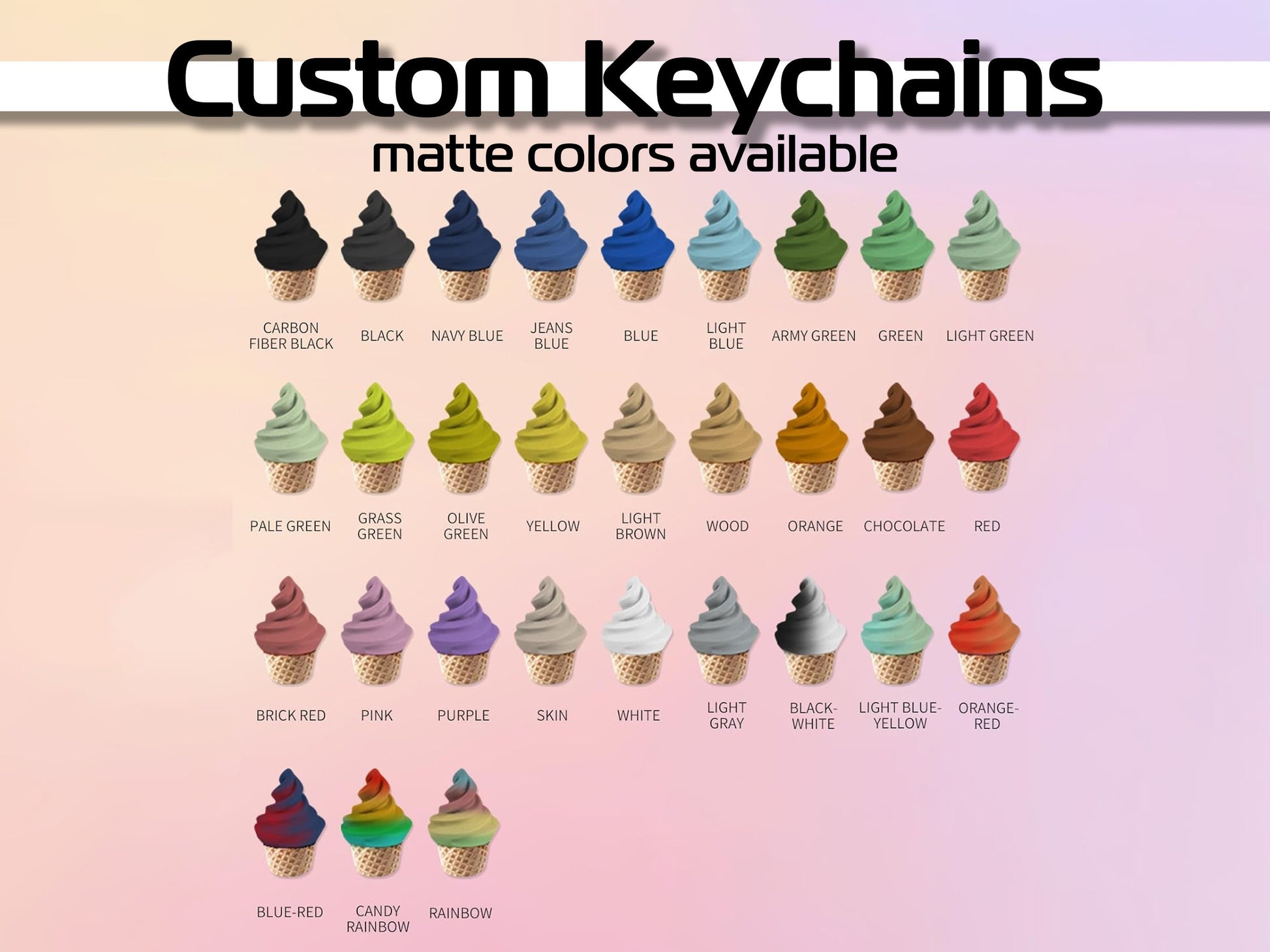 Custom 3D Printed Keychains | Upload Your Own Design | Multiple Sizes & Colors | Perfect for Gifts, Promotions, Giveaways