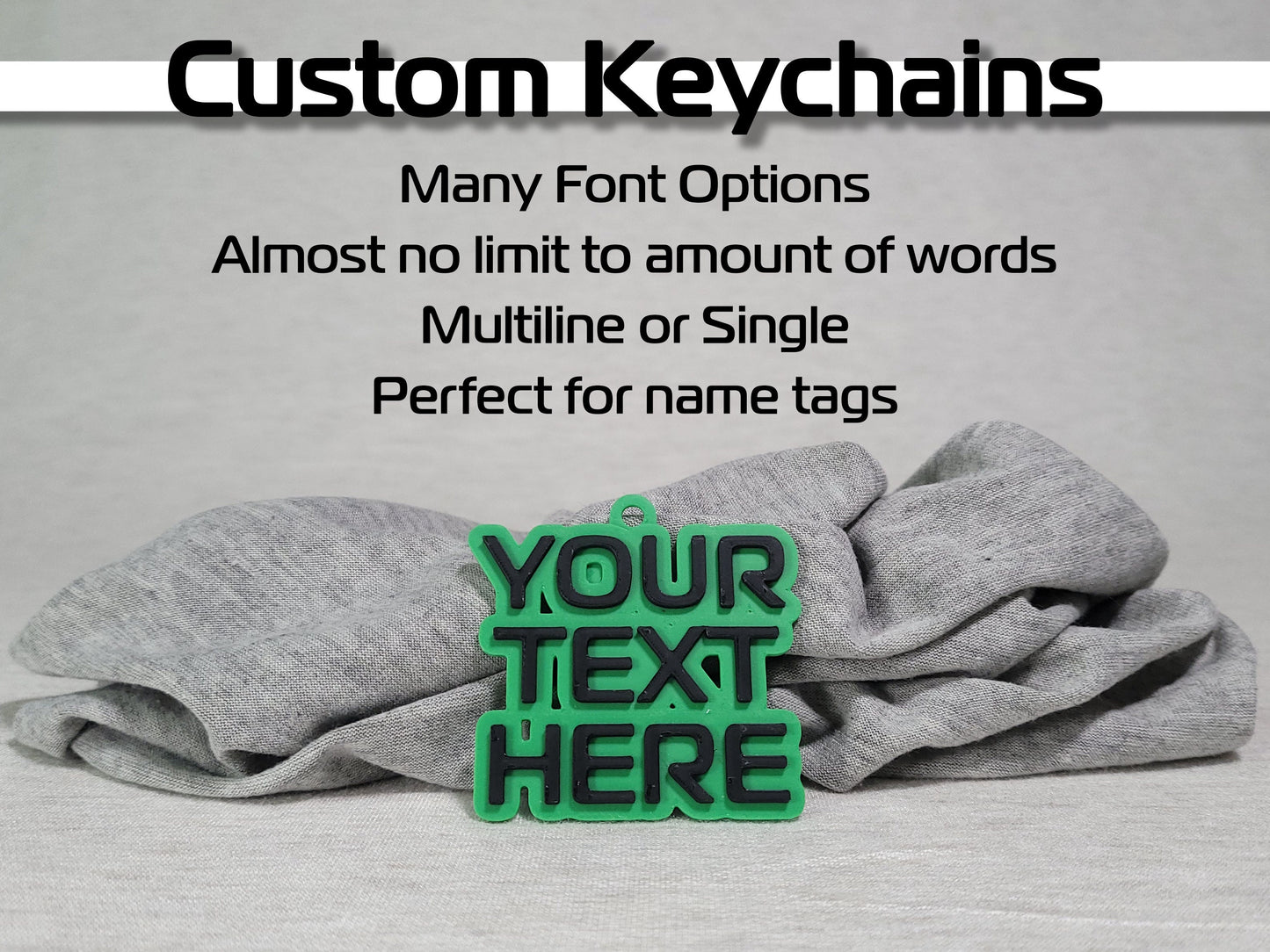 Custom 3D Printed Keychains | Upload Your Own Design | Multiple Sizes & Colors | Perfect for Gifts, Promotions, Giveaways