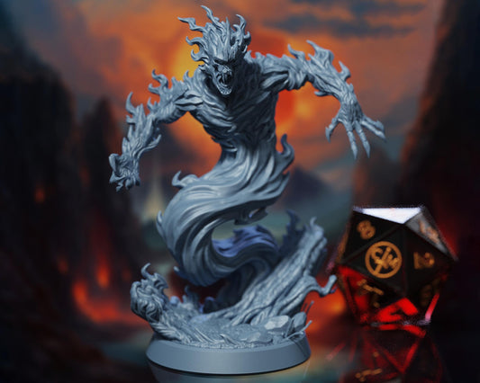 Fire Spirit - Elemental Cataclysm - Highly Detailed Resin 8k 3D Printed Miniature