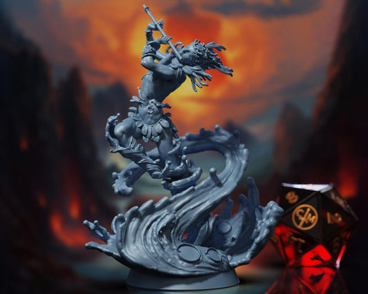 Water Spirit - Elemental Cataclysm - Highly Detailed Resin 8k 3D Printed Miniature