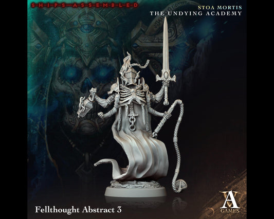 Fellthought Abstract 3 - The Undying Academy - Highly Detailed Resin 8k 3D Printed Miniature