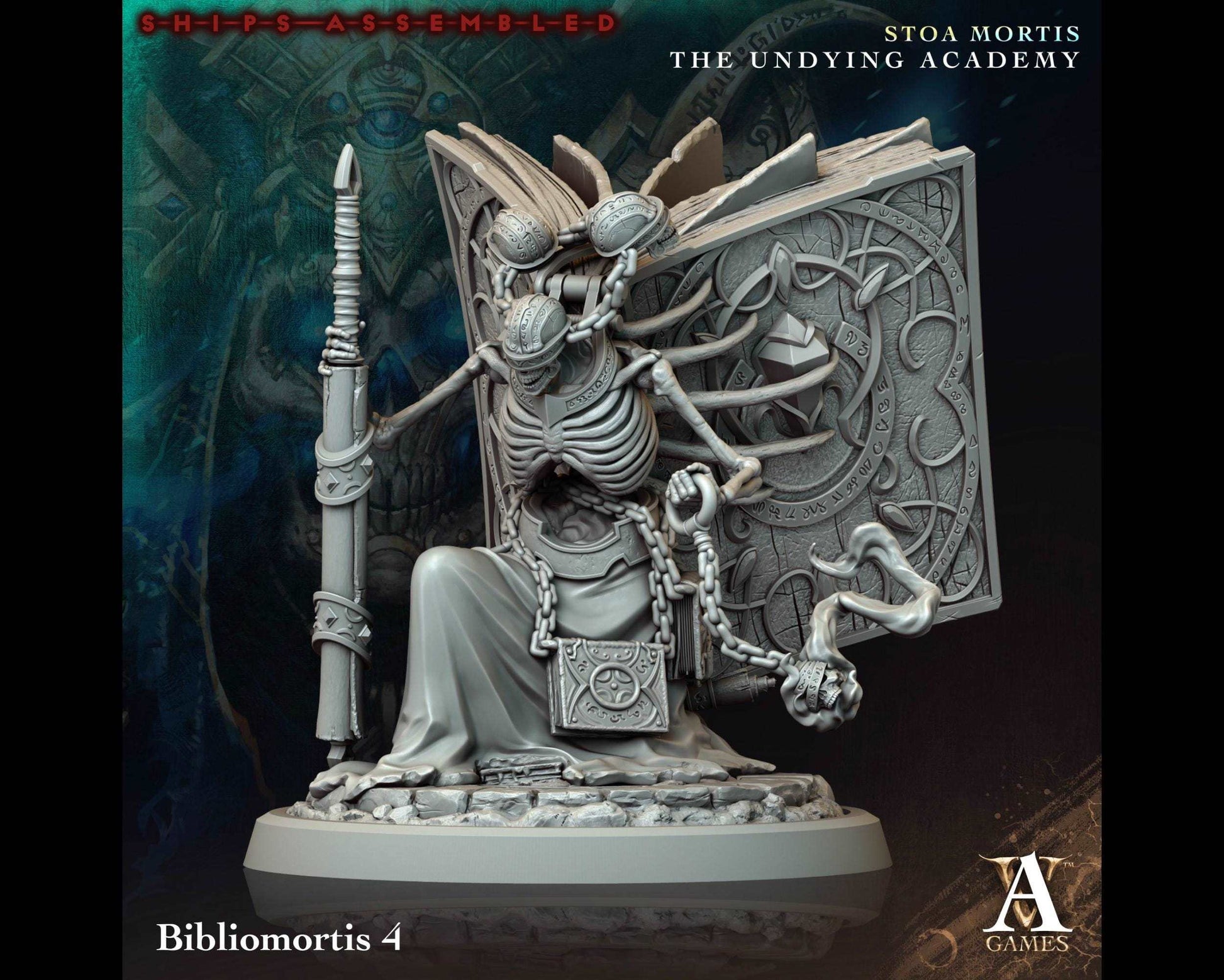 Bibliomortis 4 - The Undying Academy - Highly Detailed Resin 8k 3D Printed Miniature