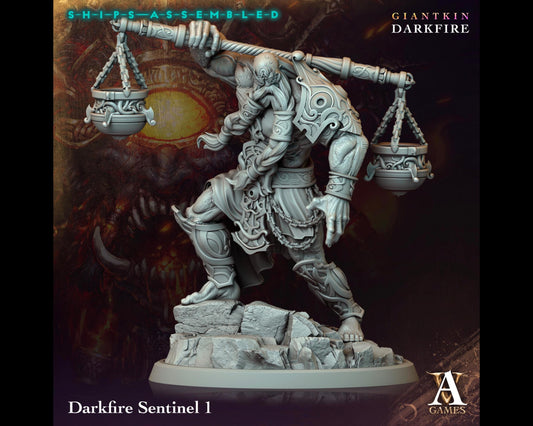 Darkfire Sentinel 1 - Giantkin, Darkfire - Highly Detailed Resin 8k 3D Printed Miniature