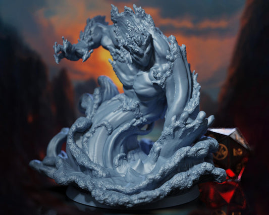 Water Elemental - Elemental Cataclysm - Highly Detailed Resin 8k 3D Printed Miniature