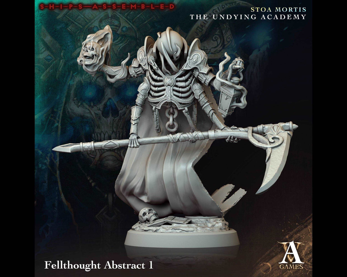 Fellthought Abstract 1 - The Undying Academy - Highly Detailed Resin 8k 3D Printed Miniature