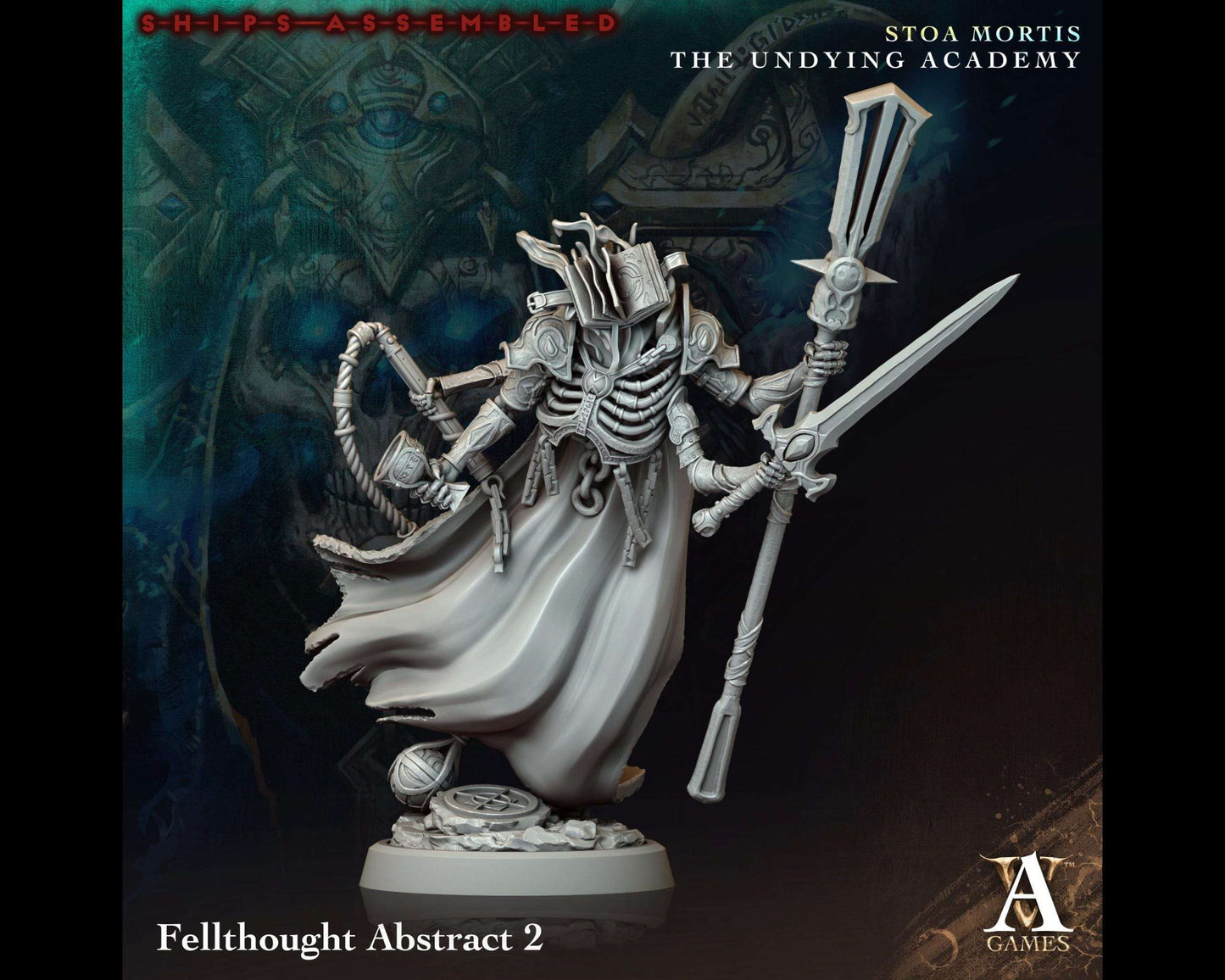 Fellthought Abstract 2 - The Undying Academy - Highly Detailed Resin 8k 3D Printed Miniature