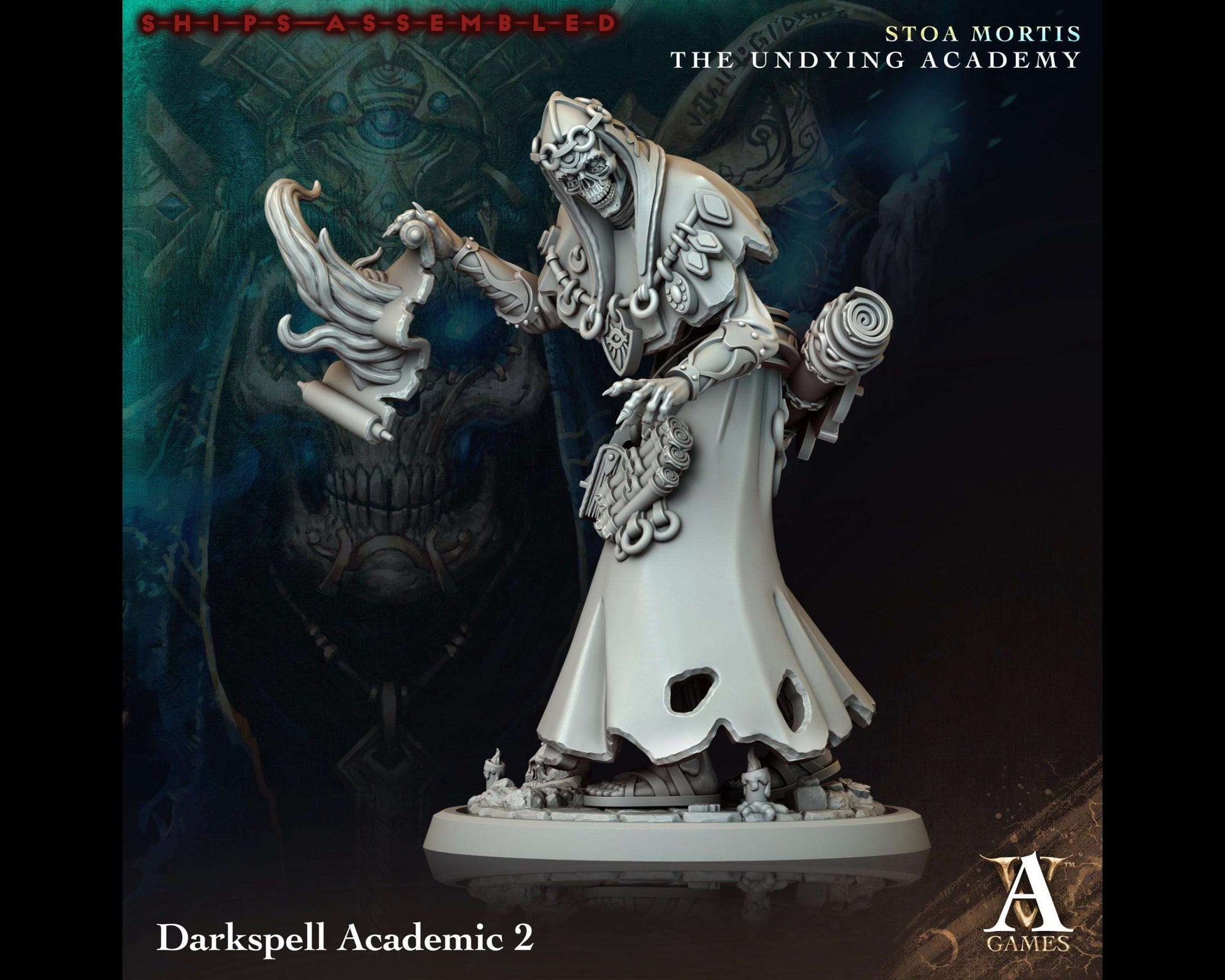 Darkspell Academic 2 - The Undying Academy - Highly Detailed Resin 8k 3D Printed Miniature