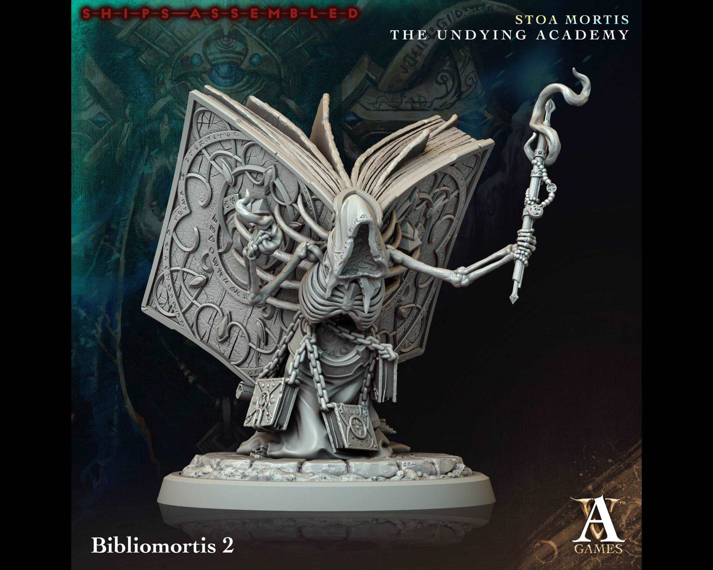 Bibliomortis 2 - The Undying Academy - Highly Detailed Resin 8k 3D Printed Miniature