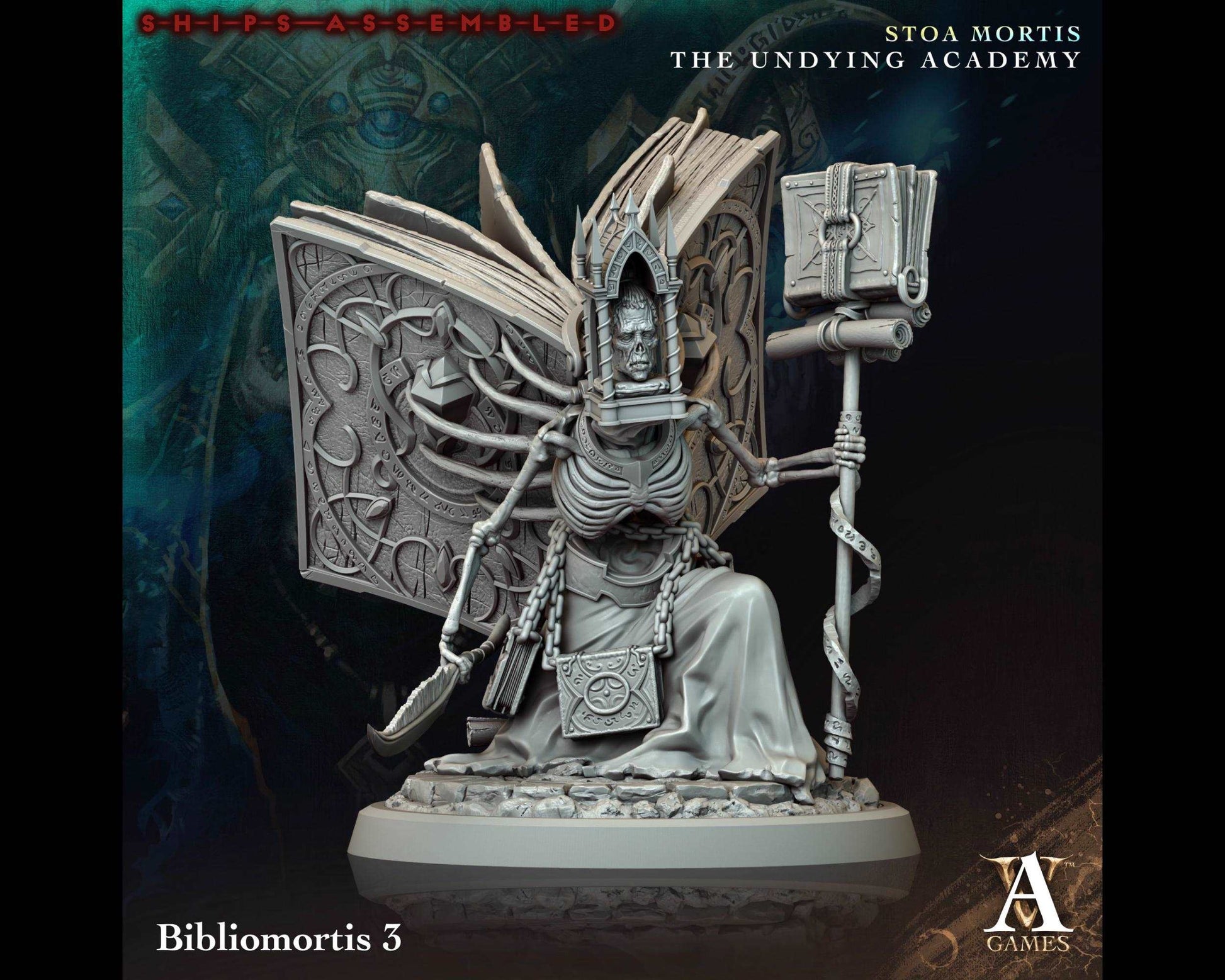 Bibliomortis 3 - The Undying Academy - Highly Detailed Resin 8k 3D Printed Miniature