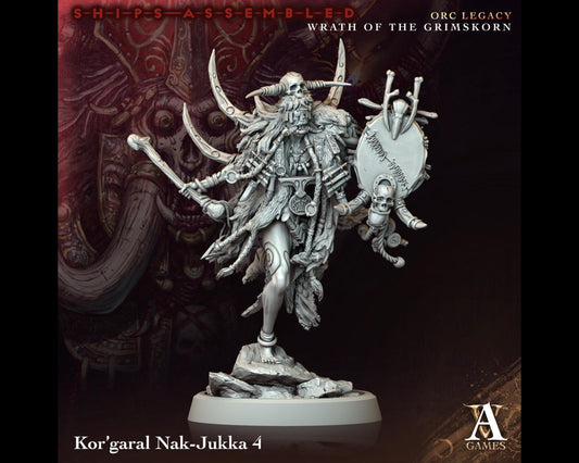 Kor'garal Nak-Jukka 4 - Wrath of the Grimskorn - Highly Detailed Resin 8k 3D Printed Miniature