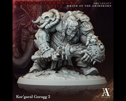 Kor'Garal Gorogg 2 - Wrath of the Grimskorn - Highly Detailed Resin 8k 3D Printed Miniature