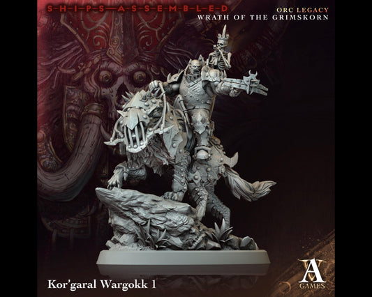 Kor'garal Wargokk 1 - Wrath of the Grimskorn - Highly Detailed Resin 8k 3D Printed Miniature