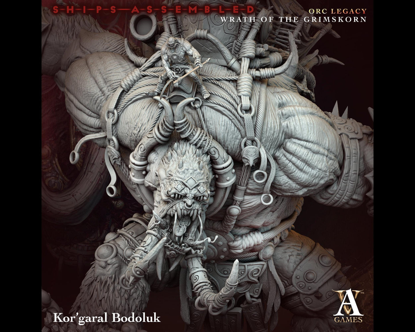 Kor'Garal Bodoluk - Wrath of the Grimskorn - Highly Detailed Resin 8k 3D Printed Miniature