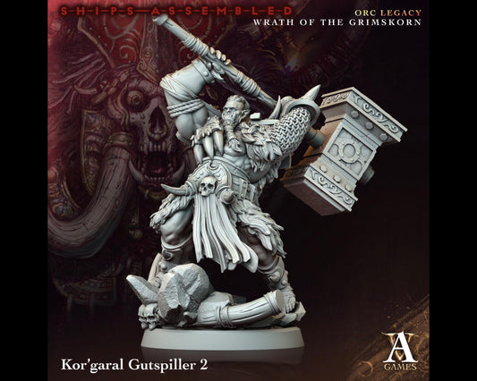 Kor'garal Gutspiller 2 - Wrath of the Grimskorn - Highly Detailed Resin 8k 3D Printed Miniature