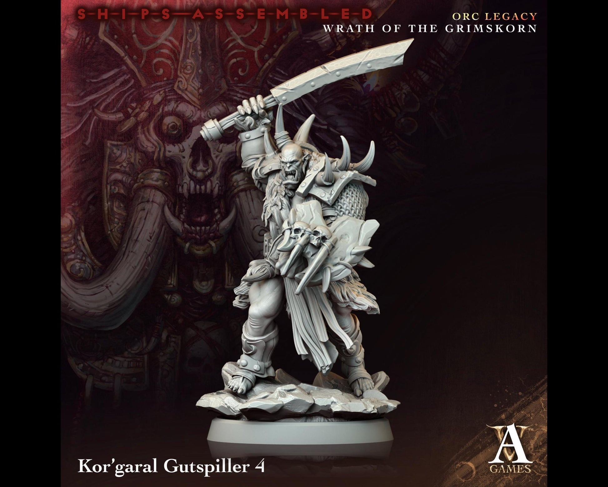 Kor'garal Gutspiller 4 - Wrath of the Grimskorn - Highly Detailed Resin 8k 3D Printed Miniature