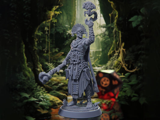 Nav'Avar Primal Sorcerer - Rangers of the Savage Frontiers - Highly Detailed Resin 8k 3D Printed Miniature