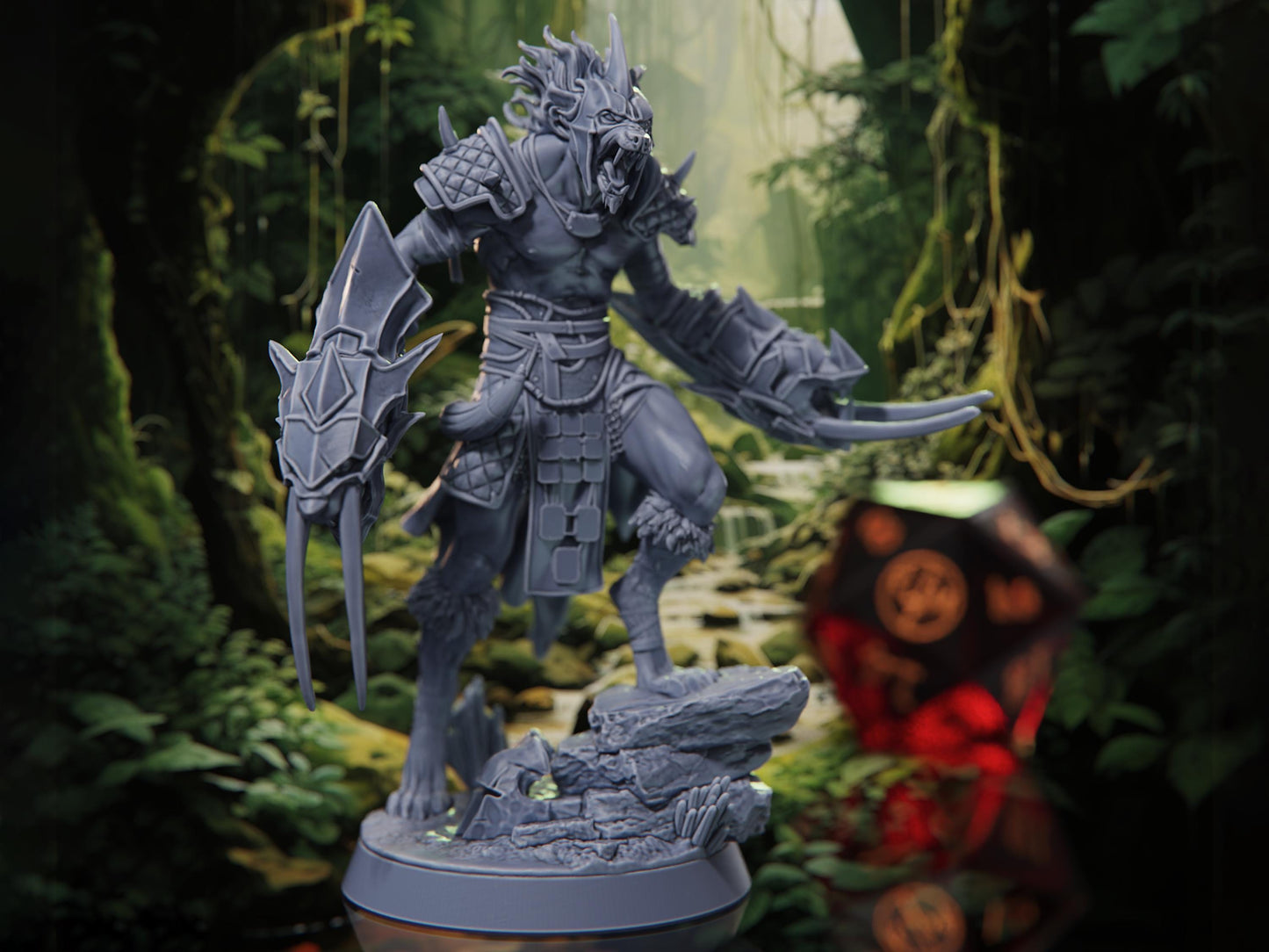 Warchief Bloodpaw - Tabaxi Barbarian - Rangers of the Savage Frontiers - Highly Detailed Resin 8k 3D Printed Miniature